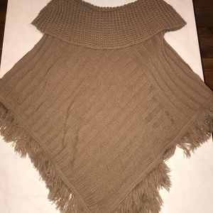 Say What? Pull over turtle neck poncho